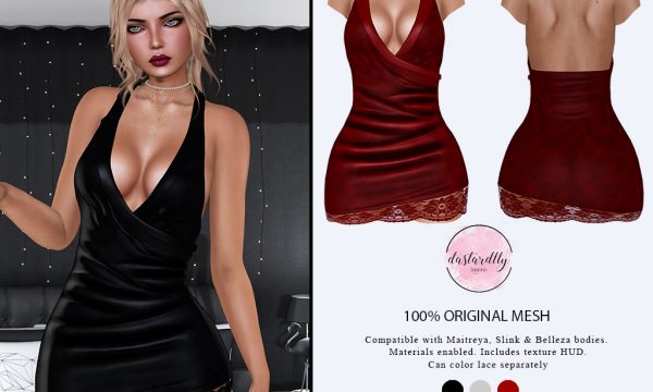 Robin Dress. L$285 for 6 colours. L$25 for Exclusive/Limited Color Add-on HUD.  ★ 🎁