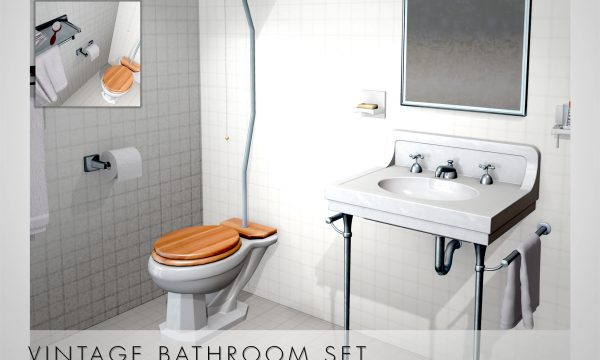 Vintage Bathroom Set. L$450.