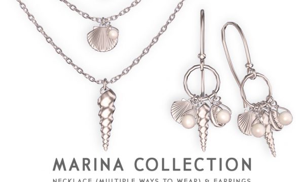 Marina. Necklace is L$395. Earrings is L$245. Fatpack is L$495.