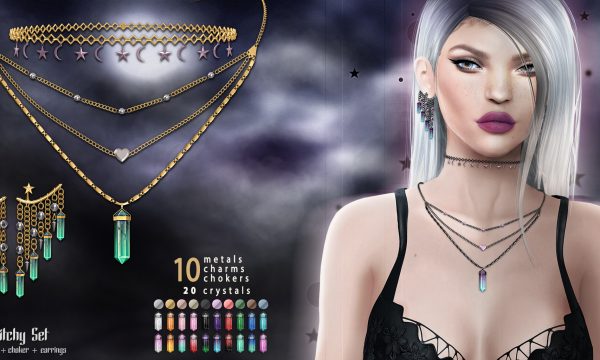 Witch Set. Includes Necklace, Choker and Earrings. L$299.