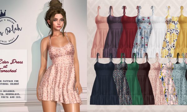 Eden Dress. L$230 each. Fatpack is L$1,300. Demo Available. ★