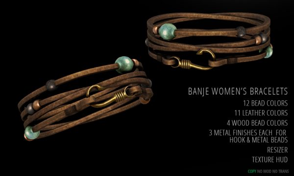 Banje Necklace/Bracelets. Bracelets is L$199. Necklace is L$299. Fatpack is L$399.