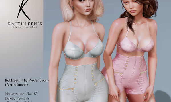 Kaithleen's - High Waist Shorts. Individual L$279 each | Fatpack L$1,699 Demo Available ★.