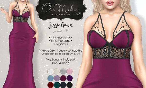 ChicModa - Jessie Dress. Individual L$249 | Mini Pack L$799 | Fatpack L$1299 Demo Available ★.