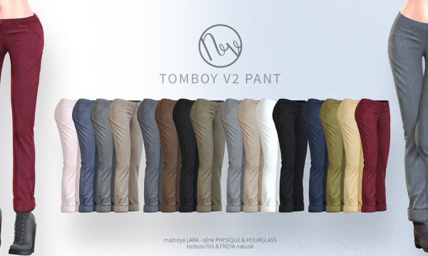 Neve - Tomboy V2 Pant & Stone Jacket. Minipacks L$200 - L$250 each | Fatpacks L$600 each Demo Available ★.