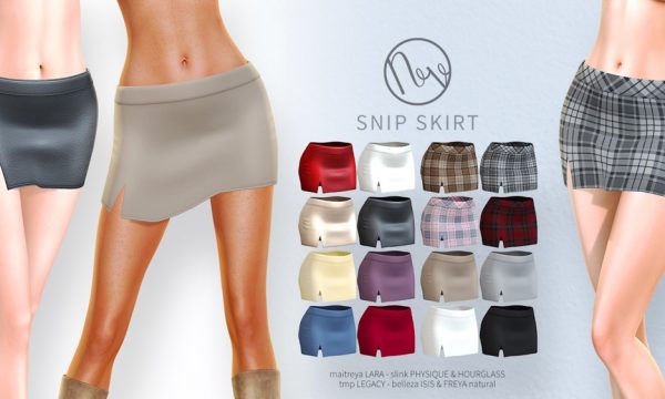 Neve - Tuck Top & Snip Skirt. Minipacks L$200 each | Fatpacks L$600 each. Demo Available ★.