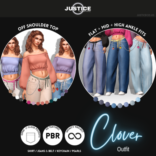 Justice - Clover Top & Jeans.