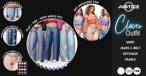 Justice - Clover Top & Jeans.