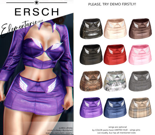 ERSCH - Elementarie Hat, Top & Skirt.