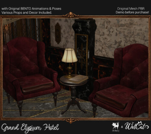 WetCat - Grand Elysium Hotel Backdrop and Props.